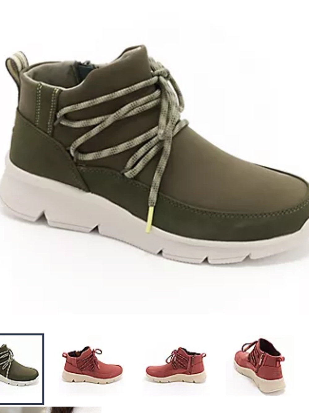 New NIB Ryka Charisma Olive Lace-Up Ankle Boot Sz 8.5
